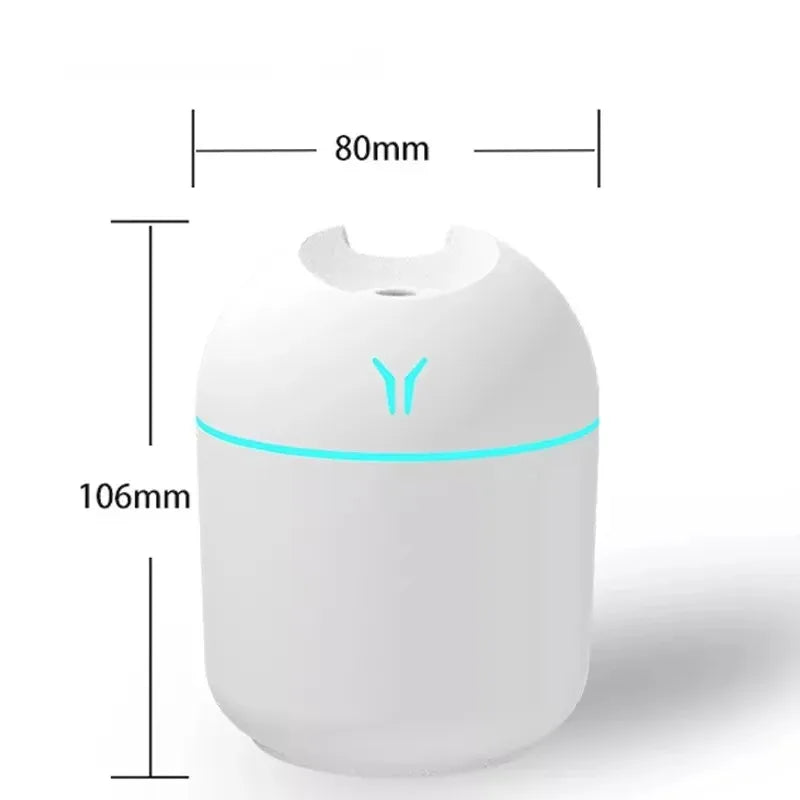 250ML USB Essential Oil Diffuser - Aroma Humidifier with LED Night Light for Home Bedroom Car Office