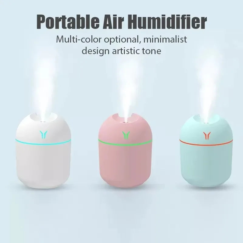 250ML USB Essential Oil Diffuser - Aroma Humidifier with LED Night Light for Home Bedroom Car Office