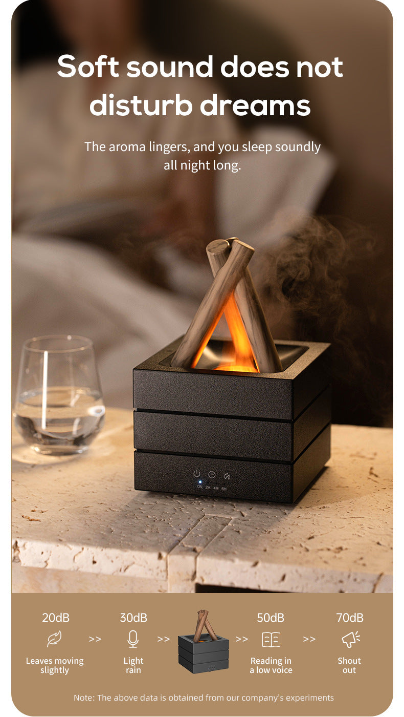 USB Flame Aroma Diffuser With Colorful Lights 280ml Large Fog Humidifier Timer Auto Power-Off Essential Oil Diffuser