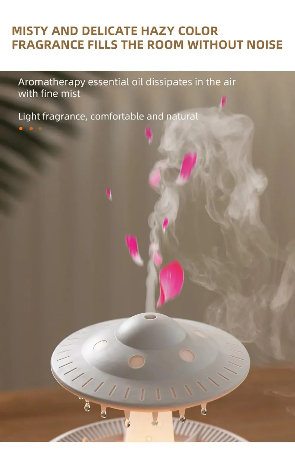 Aierwill ufo Air Humidifier Ultrasonic Aromatherapy Diffusers Mist Maker Fragrance Essential Oil Aroma Difusor Remote control