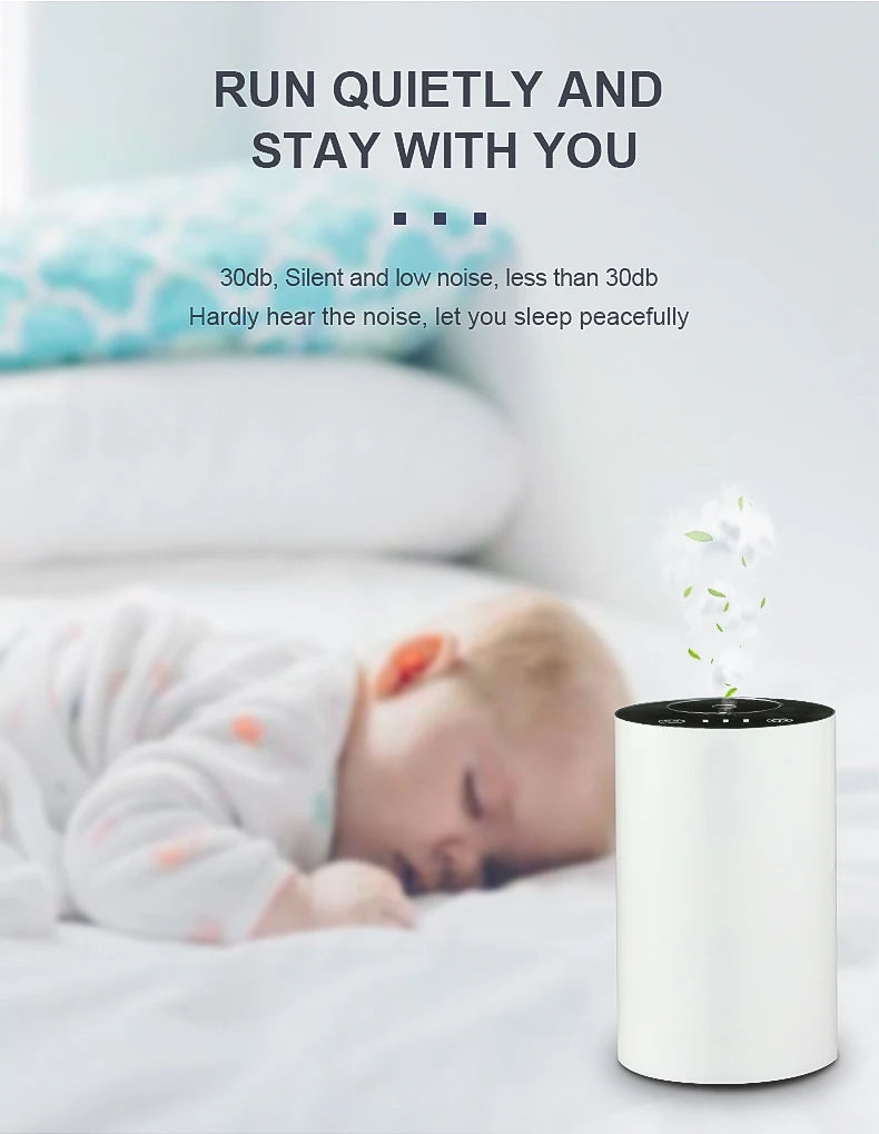 Waterless Essential Oil Aromatherapy Diffuser Office Desktop Portable Electric For Spa Home USB Rechargeable Car Air Freshener
