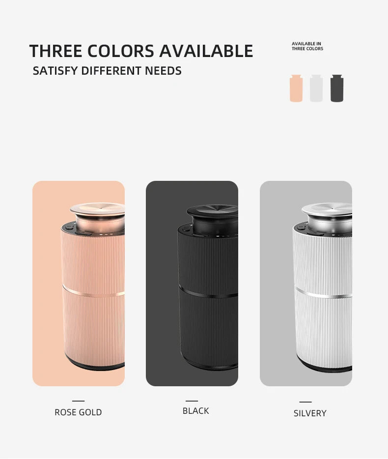 Car Air Freshener Device Essential Oil Diffuser For Home Office USB Rechargeable Diffuser Aluminium Alloys Aromatic Oil Diffuser