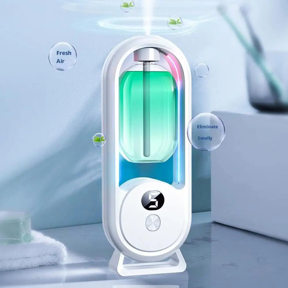 Automatic Fragrance Diffuser, USB Powered Essential Oil Diffuser with Spraying & Light, Home Fragrance for Living Room, Bedroom