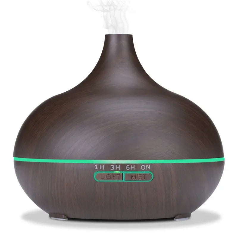 Essential Oil Aromatherapy Diffuser with Remote Control Ultrasonic Air Humidifier Vaporizer Auto-Off Safety-LED & Timer Settings