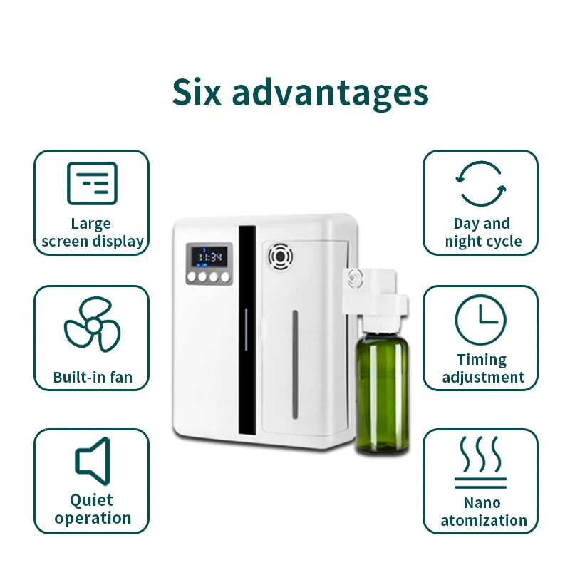 Bluetooth 200ml Home Hotel Smart Essential Oil Aromatherapy Machine Waterless Aroma Diffuser Wall-mounted Aromatherapy Machine