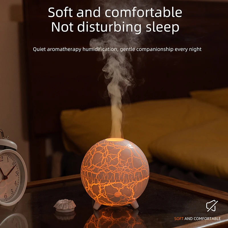 Flame Volcano Diffuser For Essential RGB Oils Table Lamp Night Lights Large Capacity Aromatherapy Air Humidifier Office Bedroom