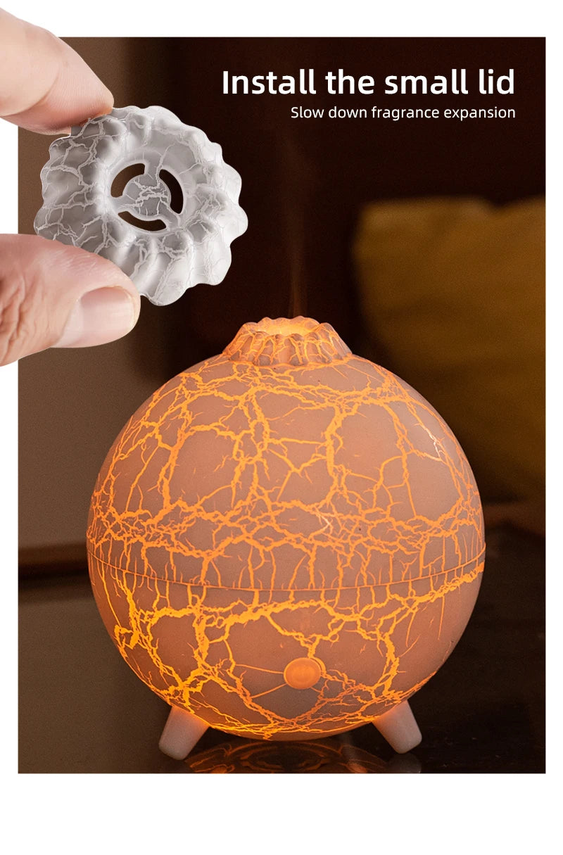 Flame Volcano Diffuser For Essential RGB Oils Table Lamp Night Lights Large Capacity Aromatherapy Air Humidifier Office Bedroom