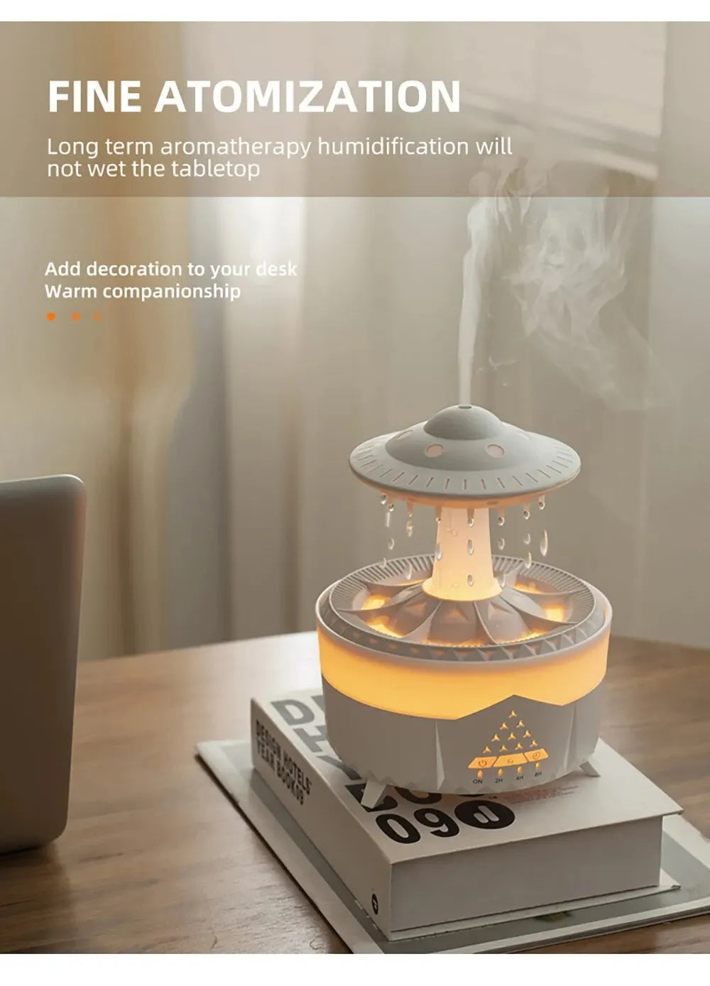Aierwill ufo Air Humidifier Ultrasonic Aromatherapy Diffusers Mist Maker Fragrance Essential Oil Aroma Difusor Remote control