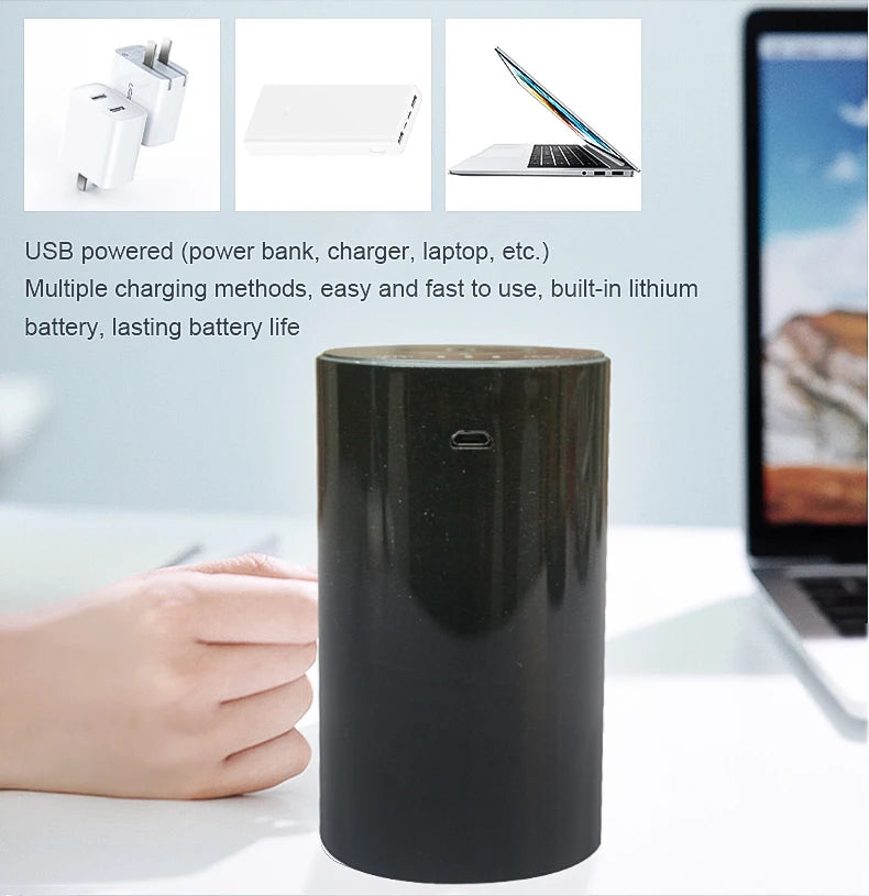 Waterless Essential Oil Aromatherapy Diffuser Office Desktop Portable Electric For Spa Home USB Rechargeable Car Air Freshener