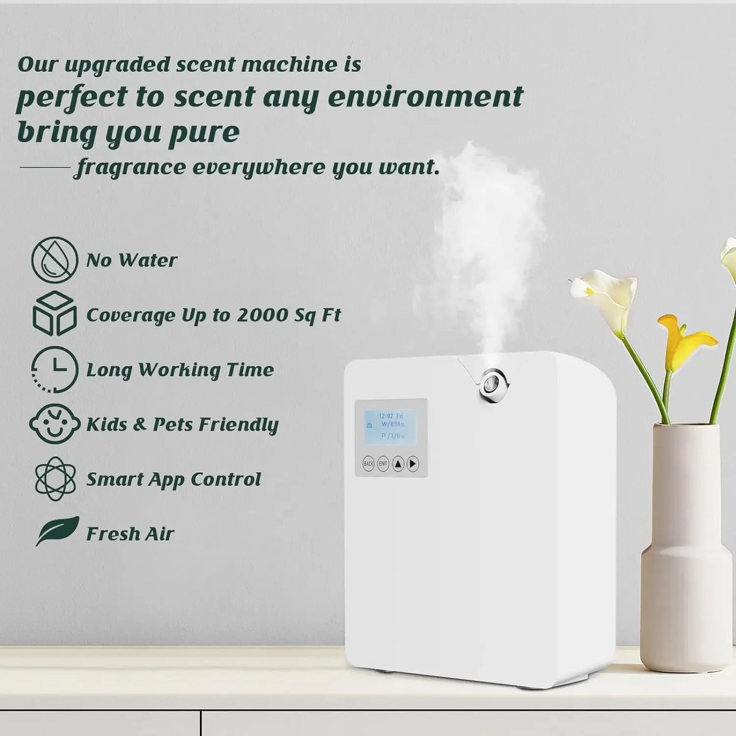 Aromatherapy Diffusers 300ml WIFI Control Essential Oil Diffuser Timer Function Air Freshener Smell Distributor For Home Hotel