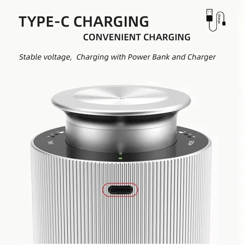Car Air Freshener Device Essential Oil Diffuser For Home Office USB Rechargeable Diffuser Aluminium Alloys Aromatic Oil Diffuser