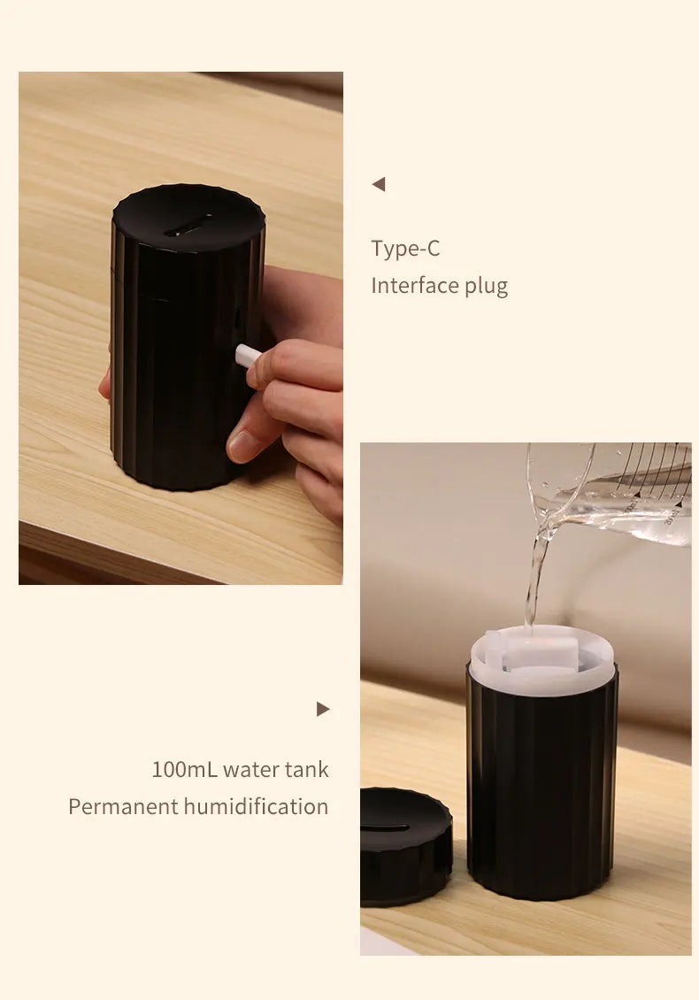 100ml Flame Aroma Diffuser USB Electric 3D Fire Air Car Humidifier Essential Oil Ultrasonic With Night Light For Desktop