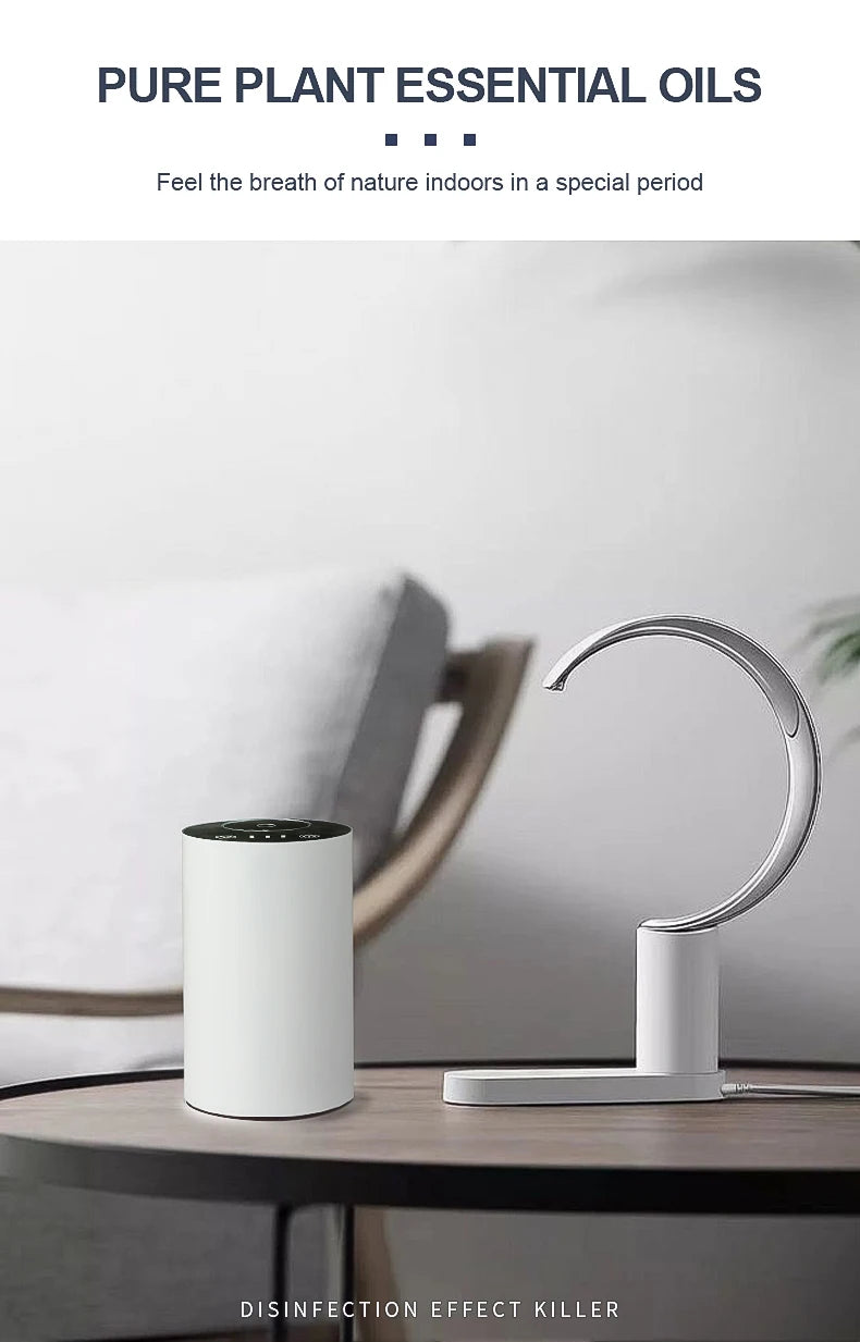 Waterless Essential Oil Aromatherapy Diffuser Office Desktop Portable Electric For Spa Home USB Rechargeable Car Air Freshener