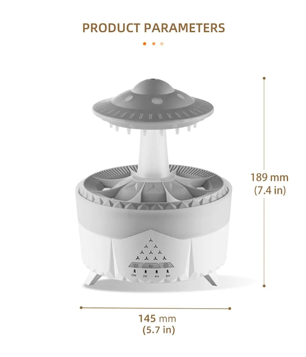Aierwill ufo Air Humidifier Ultrasonic Aromatherapy Diffusers Mist Maker Fragrance Essential Oil Aroma Difusor Remote control