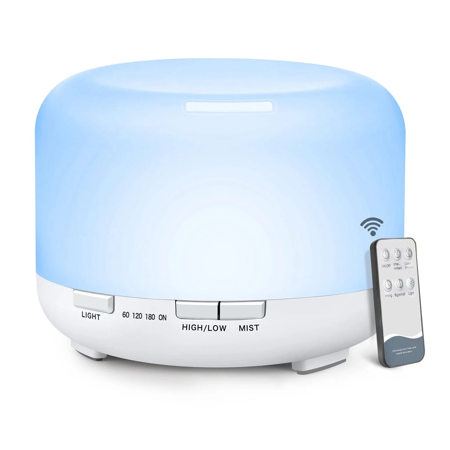 500ML Aromatherapy Oil Diffuser, Auto Shut Off (When Water Run Out) Essential Oil Aroma Diffuser Remote Control for Home Office
