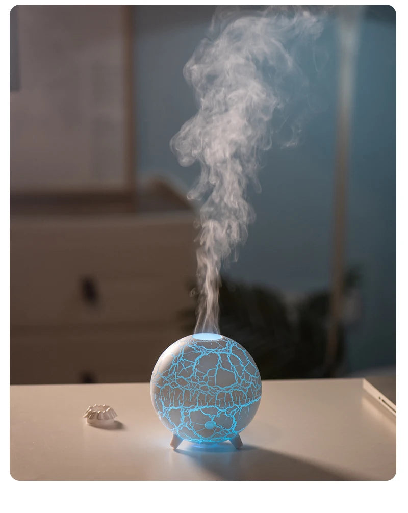 Flame Volcano Diffuser For Essential RGB Oils Table Lamp Night Lights Large Capacity Aromatherapy Air Humidifier Office Bedroom