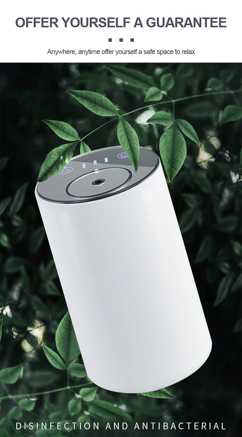 Waterless Essential Oil Aromatherapy Diffuser Office Desktop Portable Electric For Spa Home USB Rechargeable Car Air Freshener