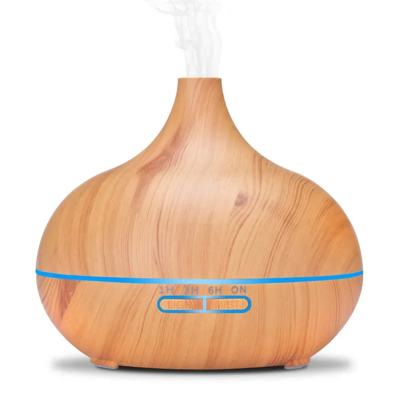 Essential Oil Aromatherapy Diffuser with Remote Control Ultrasonic Air Humidifier Vaporizer Auto-Off Safety-LED & Timer Settings