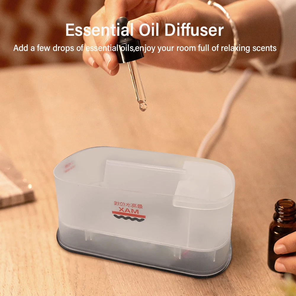 Aroma Diffuser Flame Air Humidifier USB Desktop for Household Bedroom Fragrance Essential Oil Diffuser with Colorful Night Light