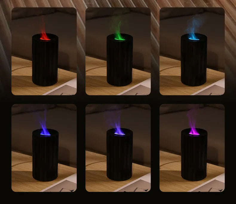 100ml Flame Aroma Diffuser USB Electric 3D Fire Air Car Humidifier Essential Oil Ultrasonic With Night Light For Desktop