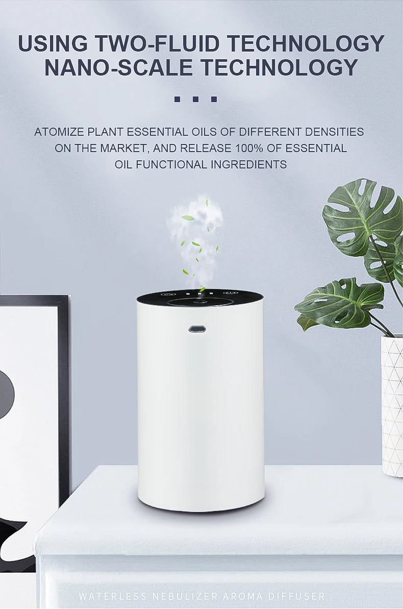 Waterless Essential Oil Aromatherapy Diffuser Office Desktop Portable Electric For Spa Home USB Rechargeable Car Air Freshener