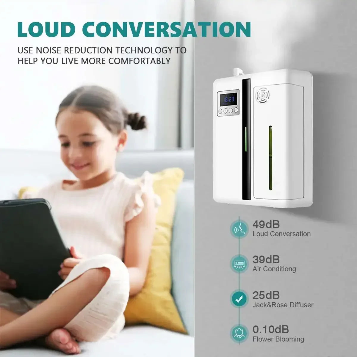 Bluetooth 200ml Home Hotel Smart Essential Oil Aromatherapy Machine Waterless Aroma Diffuser Wall-mounted Aromatherapy Machine