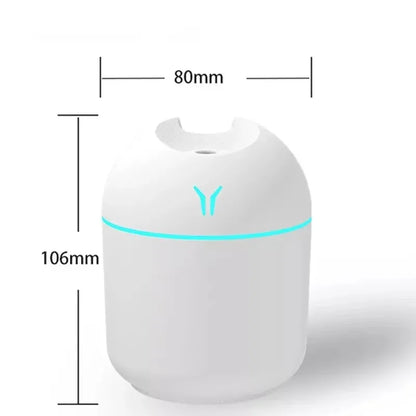 250ML USB Essential Oil Diffuser - Aroma Humidifier with LED Night Light for Home Bedroom Car Office