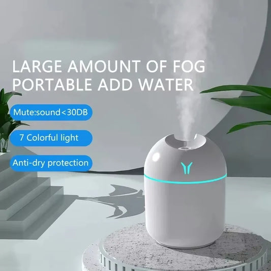 250ML USB Essential Oil Diffuser - Aroma Humidifier with LED Night Light for Home Bedroom Car Office