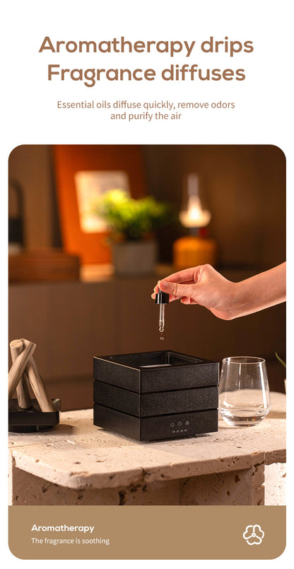 USB Flame Aroma Diffuser With Colorful Lights 280ml Large Fog Humidifier Timer Auto Power-Off Essential Oil Diffuser