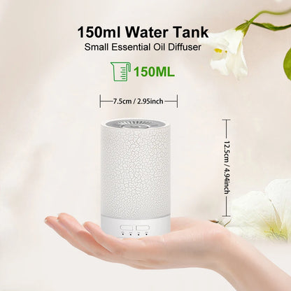 Essential Oil Diffuser Ultrasonic Aroma Diffuser Usb Power Supply Cool Mist Air Humidifier Crack Design With 7 Color Led Lights