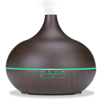 Essential Oil Aromatherapy Diffuser with Remote Control Ultrasonic Air Humidifier Vaporizer Auto-Off Safety-LED & Timer Settings
