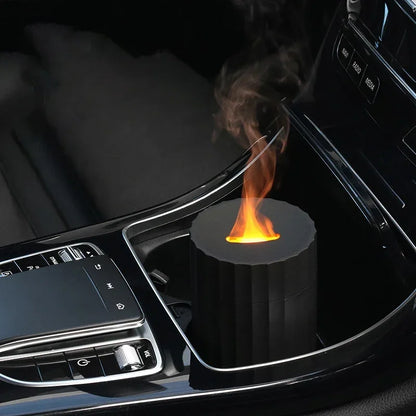 100ml Flame Aroma Diffuser USB Electric 3D Fire Air Car Humidifier Essential Oil Ultrasonic With Night Light For Desktop