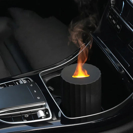 100ml Flame Aroma Diffuser USB Electric 3D Fire Air Car Humidifier Essential Oil Ultrasonic With Night Light For Desktop
