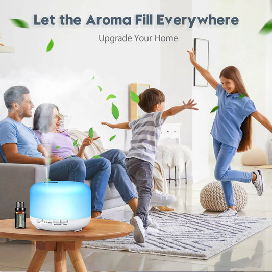 500ML Aromatherapy Oil Diffuser, Auto Shut Off (When Water Run Out) Essential Oil Aroma Diffuser Remote Control  for Home Office