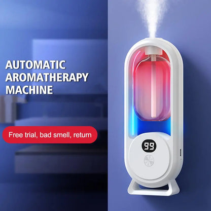 Automatic Fragrance Diffuser, USB Powered Essential Oil Diffuser with Spraying & Light, Home Fragrance for Living Room, Bedroom