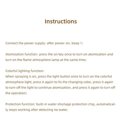 New Essential Oil Aromatherapy Diffuser Desktop Fine Water Mist Flame Humidifier 220ml USB Home Colorful Flame Aroma Diffuser
