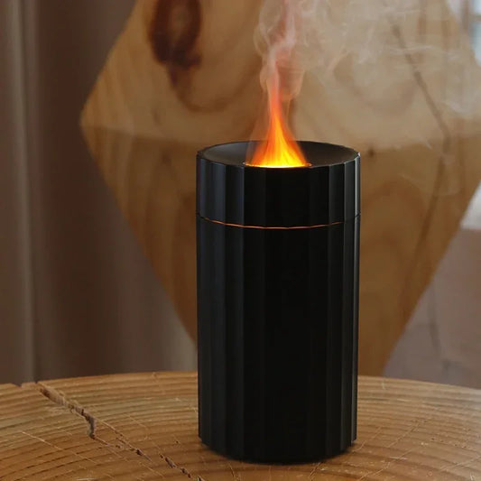 100ml Flame Aroma Diffuser USB Electric 3D Fire Air Car Humidifier Essential Oil Ultrasonic With Night Light For Desktop