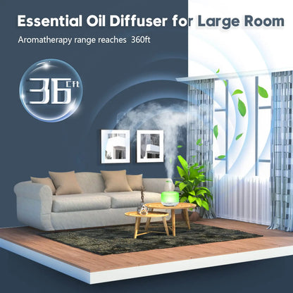 500ML Aromatherapy Oil Diffuser, Auto Shut Off (When Water Run Out) Essential Oil Aroma Diffuser Remote Control  for Home Office