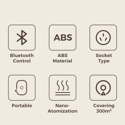 NAMSTE Waterless Essential Oil Diffuser Wall Plug Aroma Oil Diffuser Cool Mist Electric Scent Machine Smart Bluetooth For Home