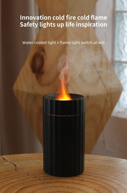 100ml Flame Aroma Diffuser USB Electric 3D Fire Air Car Humidifier Essential Oil Ultrasonic With Night Light For Desktop